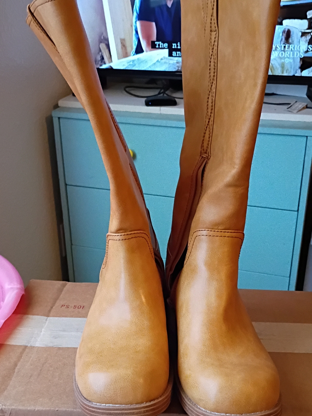 No Boundaries Chestnut Tan Over-the-Knee Boots